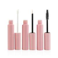 Long Cylinder pink Mascara Tube Eyelash Eyeliner Tube Mascara Packaging Tube with Brush Cap